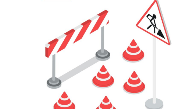 Roadworks signs
