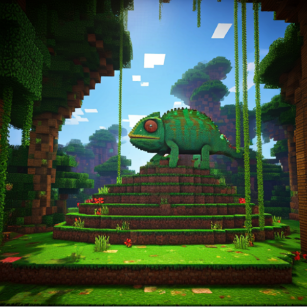 A chameleon in minecraft