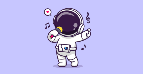 A singing astronaut