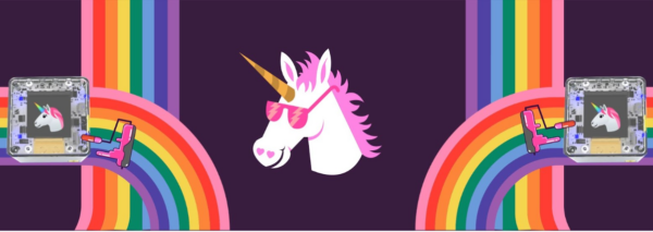 A cool unicorn wearing sunglasses with KaiBot Robots