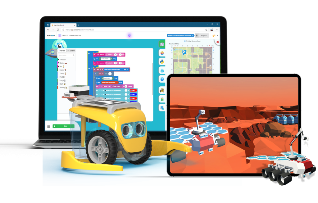 Kai's Education Virtual Coding Platform with Kai's Clan STEM Robot