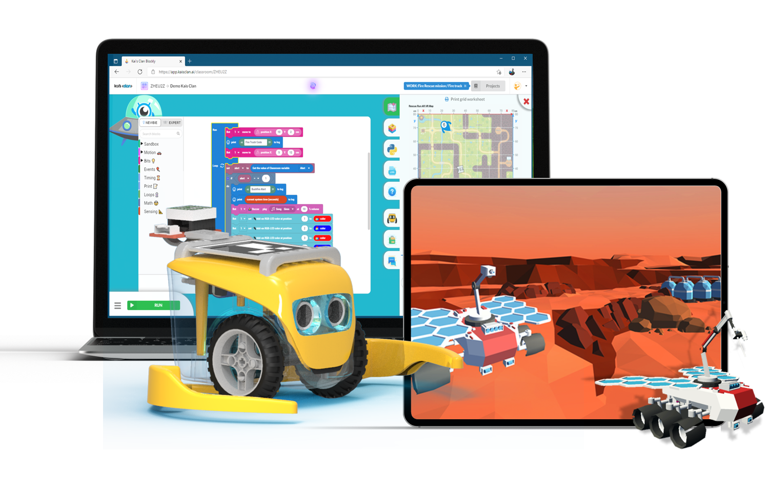 Kai's Clan STEM Virtual Coding Platform with Kai's Clan Robot